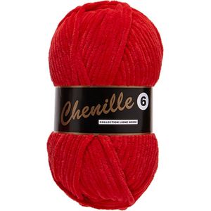 Chenille 6 - Rood 043 - Lammy yarns - 5 stuks