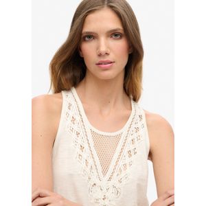 Superdry - Jersey hemdje met kant - Dames - Tops
