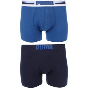 PUMA Placed Logo Boxershort - 2-pack - Blauw - Maat L