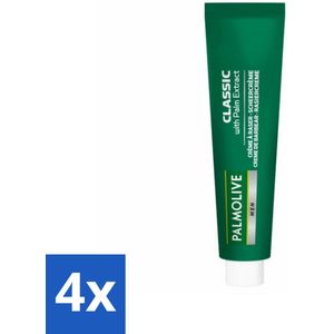 4 x Palmolive Men Scheercrème Classic 100 ml - Scheercrème - Scheerproduct - Scheergel - Mannenhuid - Verzorging
