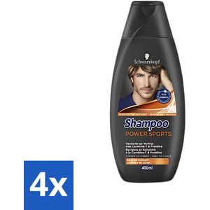 Schwarzkopf - Shampoo - Power Sports - Haar en Lichaam - 400 ml - Voordeelverpakking - 4 stuks