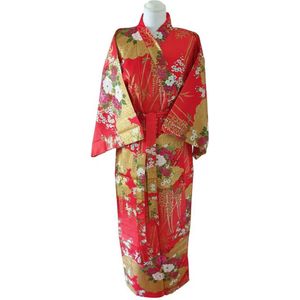 DongDong - Originele Japanse kimono - Katoen - Bloemen motief - L/XL
