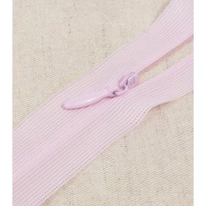 Blinde rits 40cm - licht roze - naadverdekte rits - verstelbaar