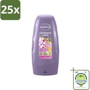 25 x Andrélon - Levendig Lang - Conditioner - 250 ml - Grootverpakking - Haarverzorging - Conditioner - Lang Haar - Sakura Olie - Camellia Olie