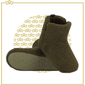 ATTREZZO® Sloffen voor heren en dames - Groen - Maat 43-44 - pantoffels - Altijd warme voeten!