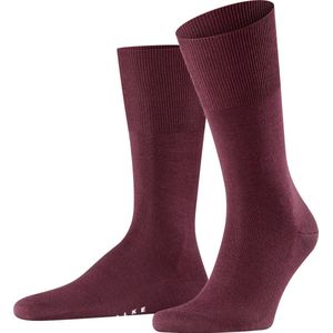 FALKE Airport warme ademende merinowol katoen sokken heren rood - Maat 45-46