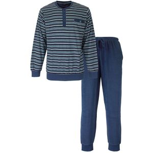 Normann Badstof pyjama voor dames met manchetten en knoopsluiting aan de hals - ook in grote maten, Baai