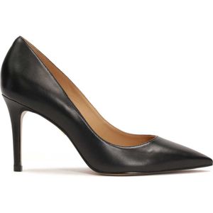 Classic leather pumps on a high stiletto heel