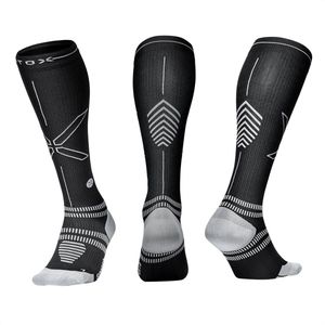 STOX Energy Socks - 3 Pack Sportsokken voor Vrouwen - Premium Compressiesokken - Kleuren: Blauw-Licht Blauw - Bordeaux-Oranje - Zwart-Grijs - Maat: Large - 3 Paar - Voordeel