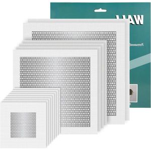 JHubers Goods - Repairs Set voor Gipsplaten 5/15/20cm Zelfklevend - Patchset voor Droge Muren - Muurreparatie - Kapotte Muren Herstellen
