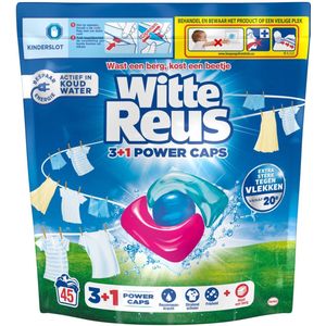 Witte Reus - 3+1 Power Caps - Witte Was - 45 Wasbeurten - 1 stuk