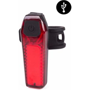 Benson Fietslamp met USB Oplader - COB LED - Rood - 3.7 Volt - 300 Mah - 80 Lumen