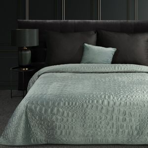 Oneiro’s luxe SALVIA Type 7 Beddensprei Mint groen - 280x260 cm – bedsprei 2 persoons - beige – beddengoed – slaapkamer – spreien ��– dekens – wonen – slapen
