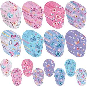 80 stukken kinderademend oogplaksel (8 ontwerpen) - Vliegontwerp oogplaksel voor meisjes en jongens - Speelse schermplaksel - Kinderhoedjes - Autocleverbekleding voor kinderen - Katoen oogmaskers met schermfunctie