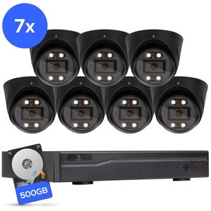 Teceye Compleet Camera Beveiliging Set met 7x POE Camera - Beveiligingscamera - Beveiligingscamera binnen - Beveiligingscamera buiten - CCTV Camera systeem - Beveiligingscamera set - Bewakingscamera set