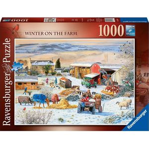 Ravensburger puzzel Boerderij in de Winter - Legpuzzel - 1000 stukjes