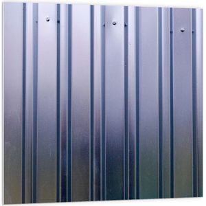 PVC Schuimplaat- Verticale Strepen op Metaal - 100x100 cm Foto op PVC Schuimplaat