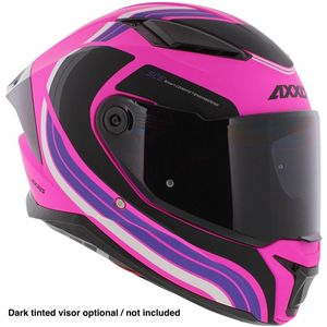 Axxis Panther SV integraal helm Tribute mat roze L - Motor / Scooter / Brommer - Dames & heren integraalhelm - met zonnevizier