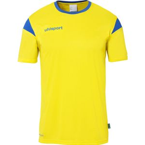 Uhlsport Squad 27 Shirt Korte Mouw Kinderen - Geel / Royal | Maat: 152