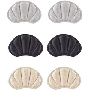 Heel Pads, 3 Pairs Adhesive Tracking Grips, Shoe Pads for Loose Shoes, Non-Slip Track Pads for Sneakers, High Heels, Sneakers, Leather Shoes Too Large (Size : 6)