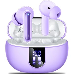 Draadloze Bluetooth-hoofdtelefoon met 42 uur speeltijd en ruisonderdrukking