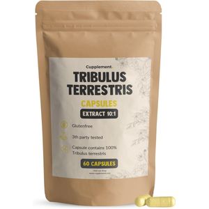 Cupplement Tribulus Terrestris 60 capsules 10:1 Extract 500 MG Per Capsule - Libido - Spiermassa - Bloed - Hart - Tandvlees - Huid - Vitaminen - Mineralen - Vegan - Supplement - Superfood - Geen Poeder, Tablet of Gummies