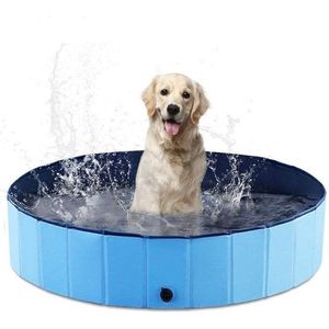 Hondenzwembad Zwembad Hond Honden Bad Hondenbad Zwembaden Dog Toy – 120 cm Blauw Opvouwbaar Waterspeelgoed - Dutchwide