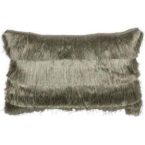 Half kussen franjes goud 30x50cm