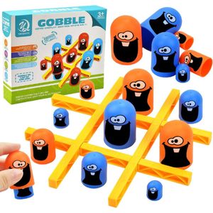 Tic Tac Toe Gobble - Boter Kaas & Eieren - Educatief Spel - Strategisch Spel - Familiespel - Interactief - Creatief Speelgoed - Multiplayer Spel - Ruimtelijk Inzicht - Cognitieve Ontwikkeling - Patroonherkenning - Aanpassingsvermogen