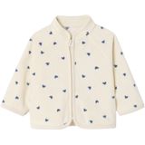 Babyvestje - Fleece - Vanille - Met Ritssluiting - Volledig Bedrukt Met Hartjes