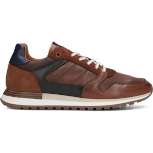 Mazzeltov 13249 Lage sneakers - Leren Sneaker - Heren - Cognac - Maat 42