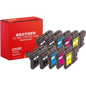10-pack | Geschikt voor Brother LC980 / LC-980 XL inktcartridges - DCP/MFC - 145C - 165C - 195C - 365CN - 375CW - 250C - 255CW - 290C - 295CN - J615W