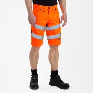 Engel Safety werkshorts met 2-weg stretch 6546-314 - Hi-vis Orange / Blue Ink - 68