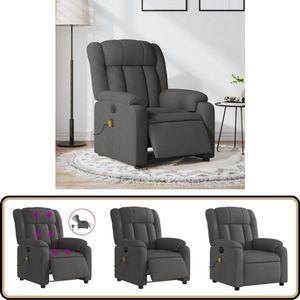 vidaXL Elektrische Massagestoel - Donkergrijs Elektrisch Verstelbare Massagestoel - Elektrisch Verstelbare Massagestoelen - Elektrische Massagestoel - Massagestoel