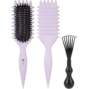 Guardian Beauty Haarborstel - Kruldefiniërende Borstel - Met Haarborstelreiniger - Violet