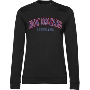 New Orleans Louisiana Girly Sweatshirt Damen Black-S