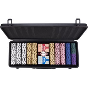 Pokerset in zwarte koffer, 500 chips zonder waarde (14 gram) - Engelhart Games