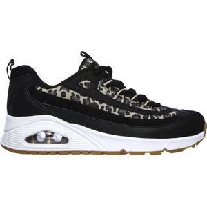 Skechers Uno - Wild Streets Dames Sneakers - Black/Leopard - Maat 37