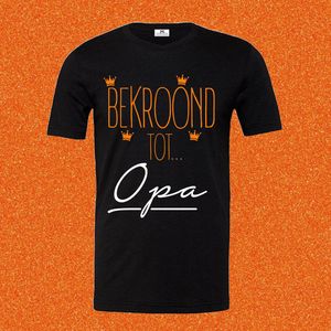 Shirt koningsdag-bekroond tot Opa met kroontjes-Maat XXL