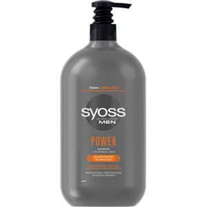 6x Syoss Men Shampoo - Power - voor normaal haar - 750 ml