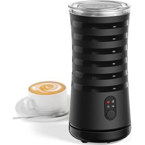 4-in-1 Milk Frother for Hot and Cold Milk Foam - Warm Milk Non-Slip Shape Automatic Shut-Off (Black)