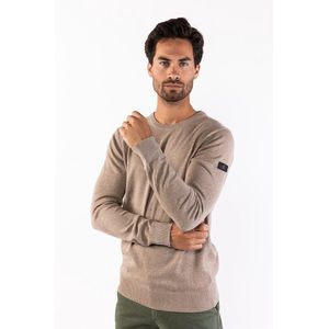 Presly & Sun Heren Knitted Pullover - Maat S - Taupe - Will