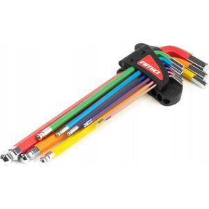 Inbussleutelset - 9 Delig - Extra Lange Inbussleutels met Balpunt