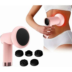 FineMart - Dieprollende Massage - Massage Pistool - Massage Apparaat - Cellulite Massage Apparaat - Oplaadbaar en Draadloos - Roze
