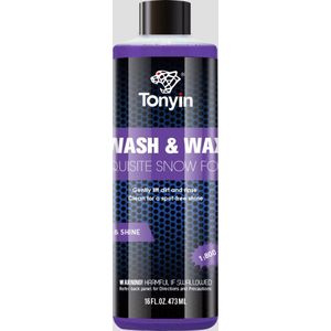 TONYIN | Wash & wax | Exquisite snow foam | mengverhouding 1:800 met water! | Auto wassen met snow foam | 473ml | TN04B | Kerst cadeau | Sinterklaas cadeau | Surprise | Cadeau man