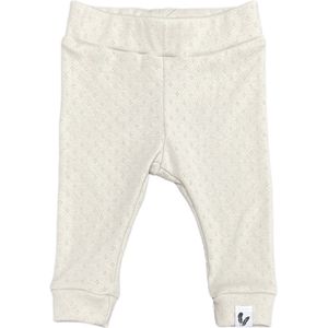 Newborn broekje skinny - Pointelle - Natural beige - maat 44