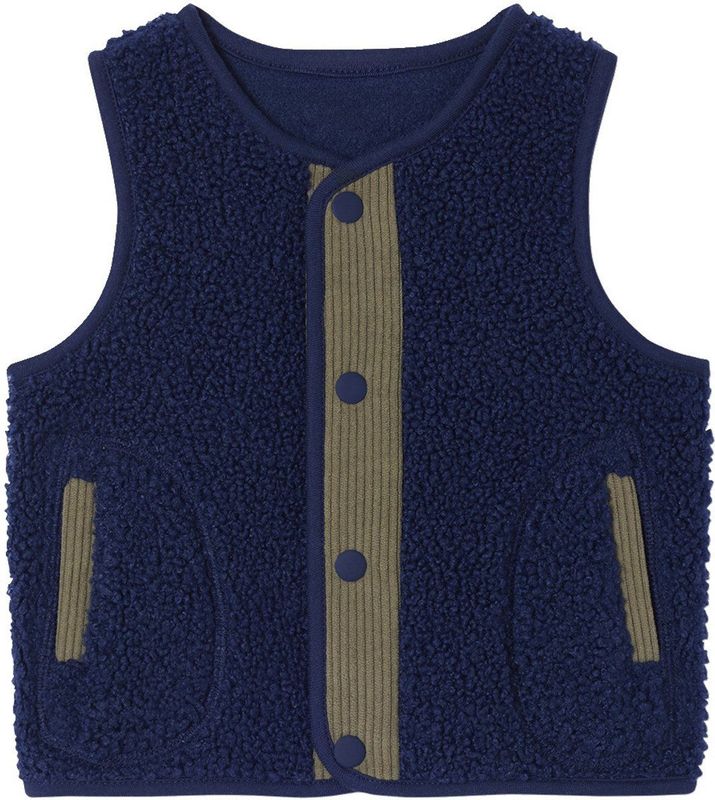 Vertbaudet - Vest - Sherpa - Mouwloos - Drukknoopsluiting - Baby
