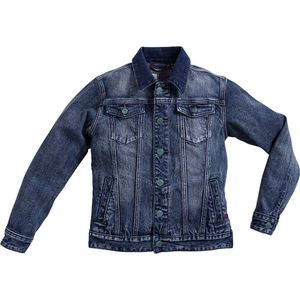 Blue Barn Jeans - spijkerjasje - dirty stone - donkere wassing - Maat 140/146