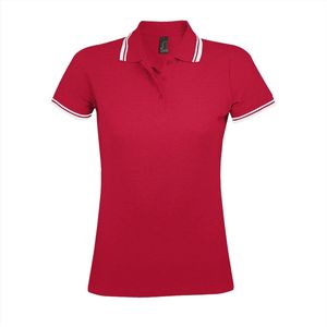 SOL'S - Women´s Polo Shirt Pasadena L586 - Rood/Wit - Poloshirt