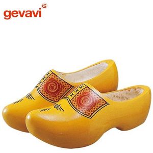 Gevavi Farmer Geel Houten Klompen Uniseks
